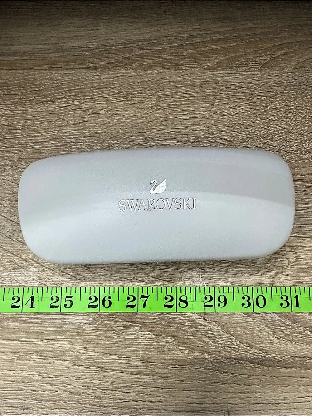 Swarovski Hard Shell Clamshell Eyeglass / Sunglasses Case White